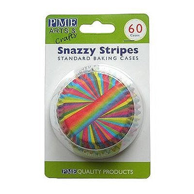 Image - PME Baking Cups, Snazzy Stripes, 30s, Multicolour