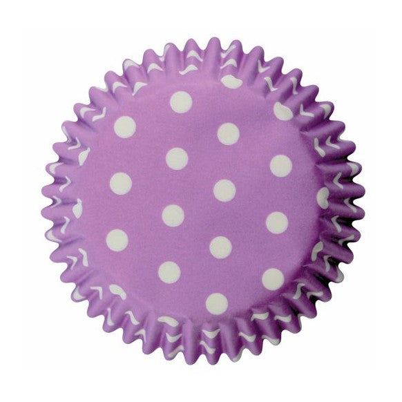 Image - PME Polka Dots Cupcake Cases, Pack of 60, 50mm, Lavender