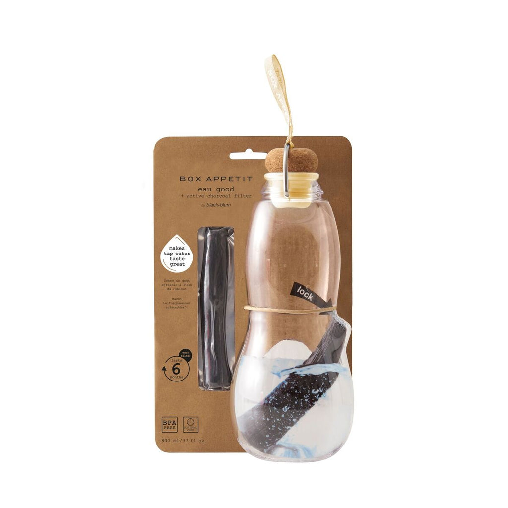 Image - Black+Blum Eau Good Charcoal Filter Water Bottle, Honey, Clear