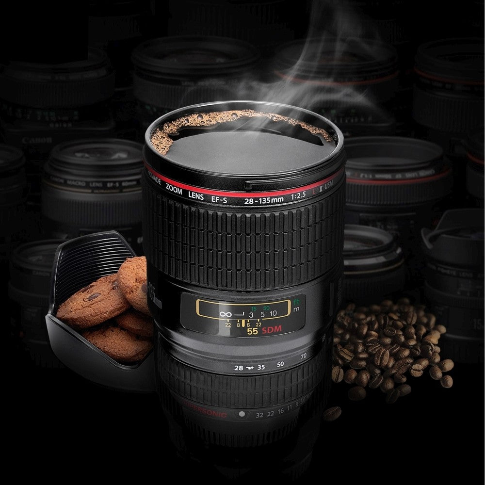 Image - Thumb Up Camera Lens Coffee Cup Tea Mug, 450ml, Black