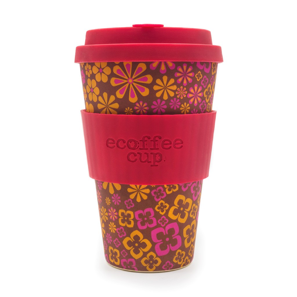 Image - Ecoffee Bamboo Travel Cup, 400ml, Yeah Baby!
