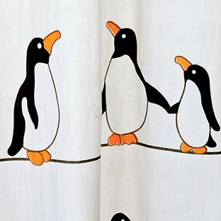 Image - Blue Canyon Penguins Peva Shower Curtain, 180cm x 180cm