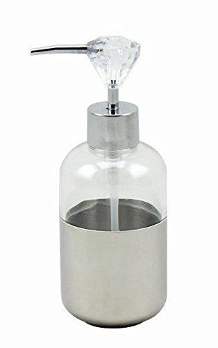 Image - Blue Canyon Diamon Collection Soap Dispenser, Transparent and Steel, Transparent