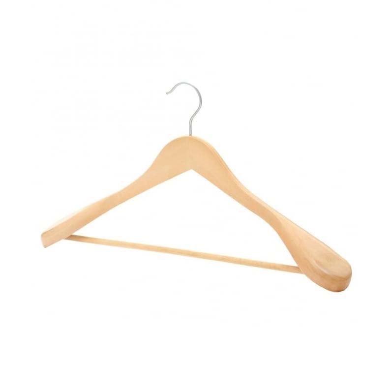 Image - Wooden Coat Hangers with Trouser Bar