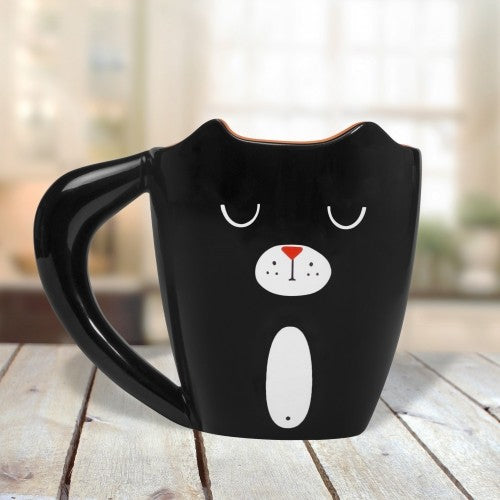 Image - Thumbs Up Black Cat Mug, 275ml, Black