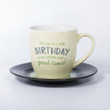 Image - Thumbs Up Lennon & McCartney Lyrical Birthday Mug and Saucer Set