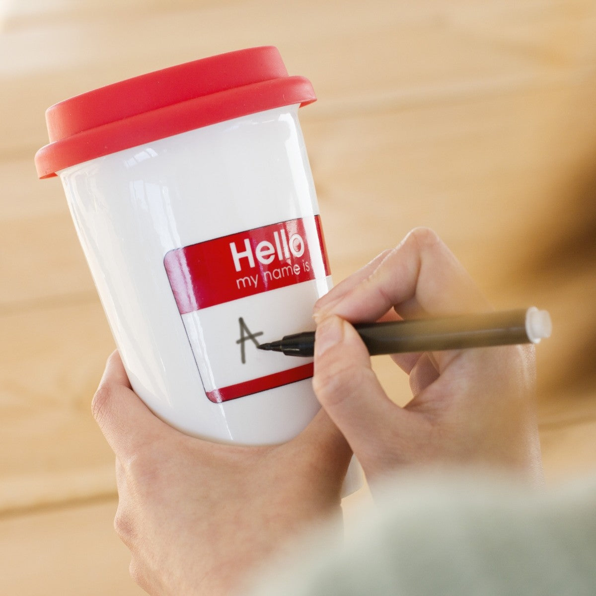 Image - Thumbs Up 'My Name Is' Travel Mug, 275ml