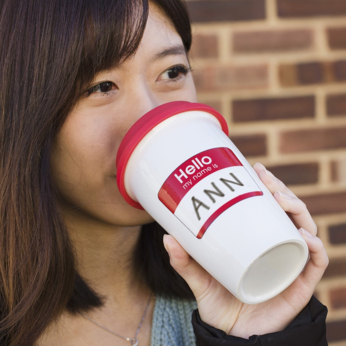 Image - Thumbs Up 'My Name Is' Travel Mug, 275ml