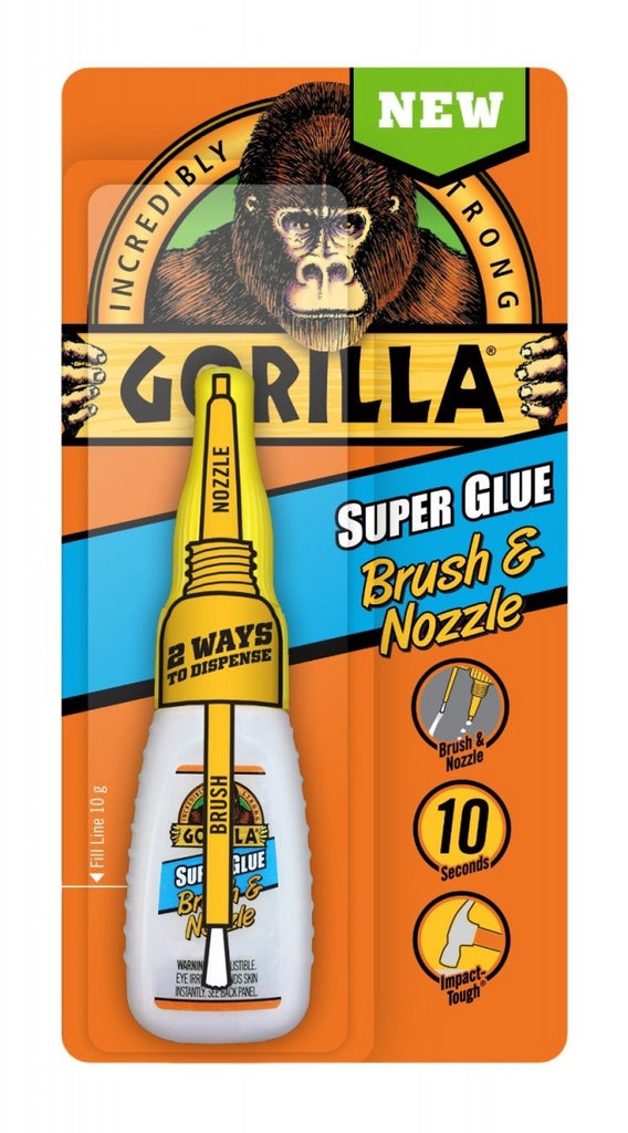 Image - Gorilla Super Glue Brush & Nozzle, White