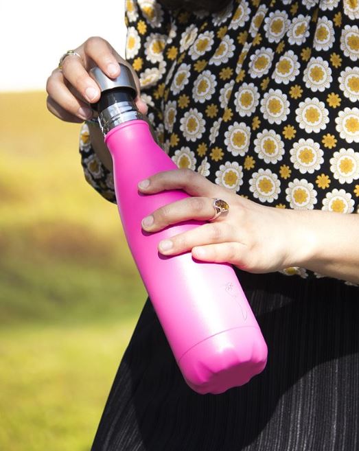 Image - Chilly’s Stainless Steel Water Bottle, 500ml, Neon Pink