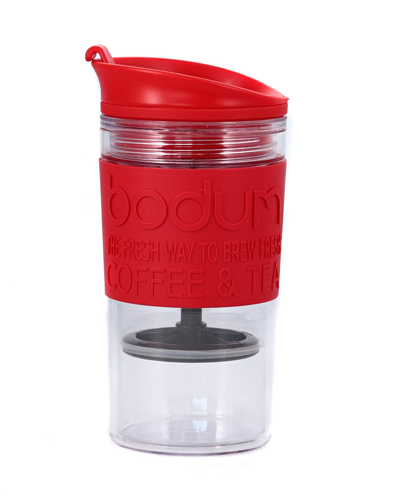 Image - Bodum Travel Press Coffee Maker with Free Lid, 0.35L (12oz), Red