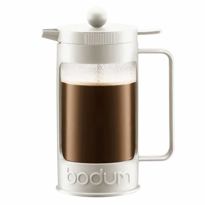 Image - Bodum BEAN French Press Coffee Maker, 8 Cup, 1.0L, 34oz, Off White