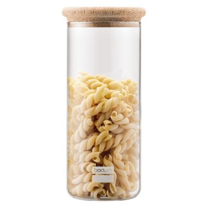 Image - Bodum, Yohki Storage jar with cork lid, 2.5 L, 85 oz, Clear