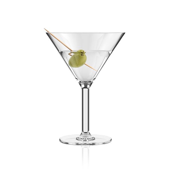 Image - Bodum OKTETT Durable Martini Glass Set, 4pc, 180ml, Transparent