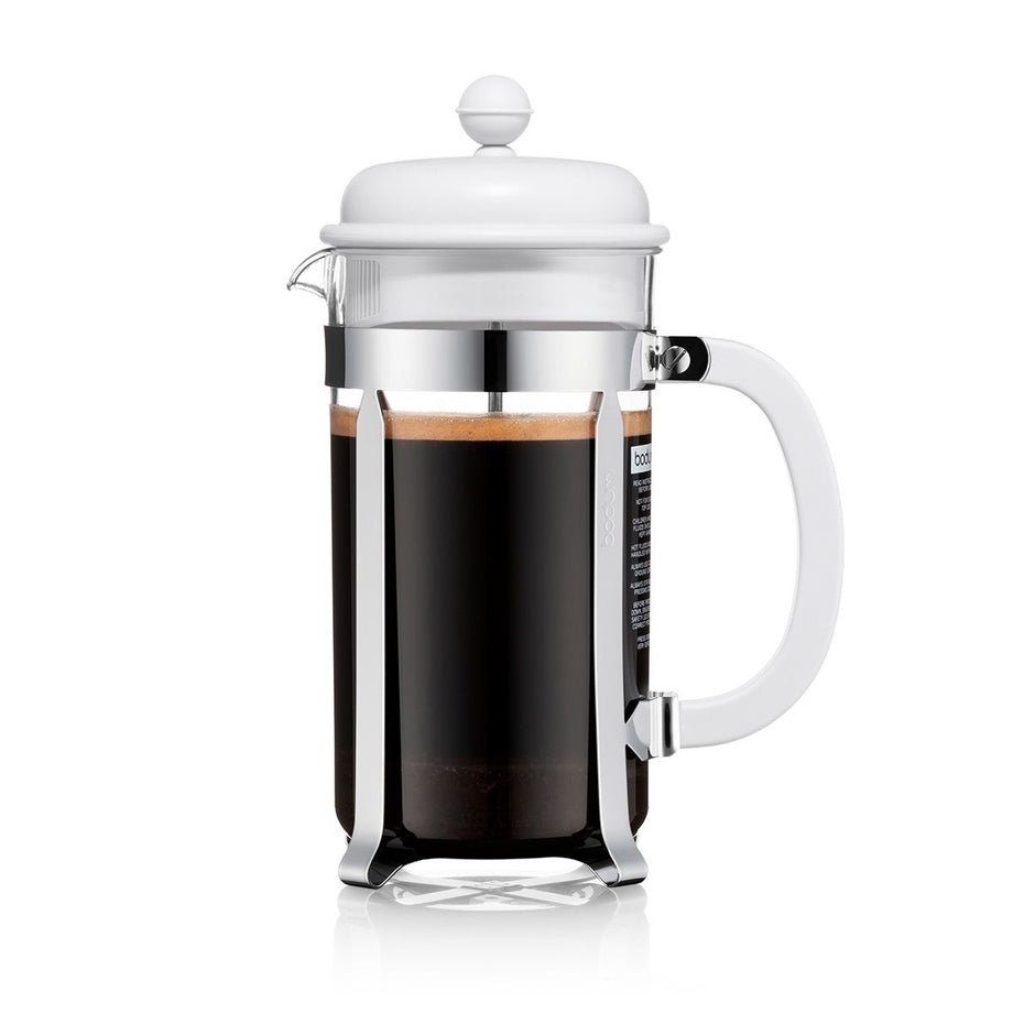 Bodum Caffettiera French Press Coffee Maker, Black Plastic Lid and  Stainless Steel Frame, 3-Cup, 12-Ounce