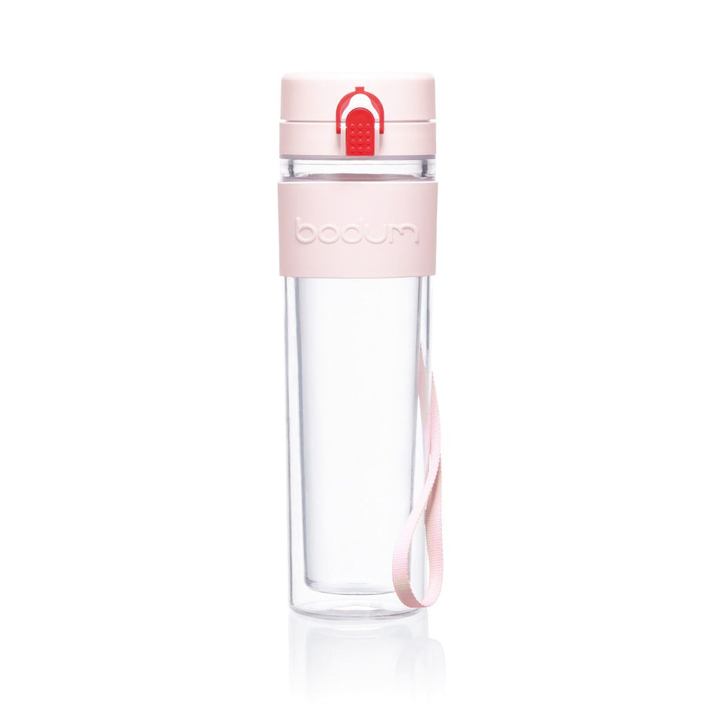 Image - Bodum BISTRO Water Bottle 0.5L / 17oz, Double Wall, Pink
