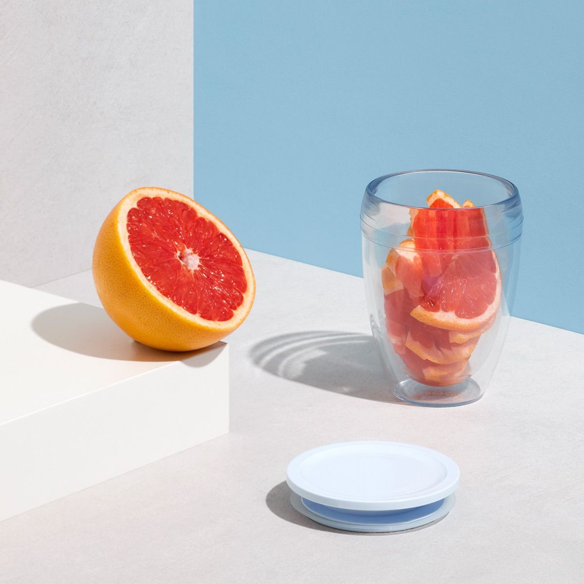 Image - Bodum PAVINA TO GO 2 pcs Double Wall Tumbler, 0.3L, 10oz with Lid, Blue Moon