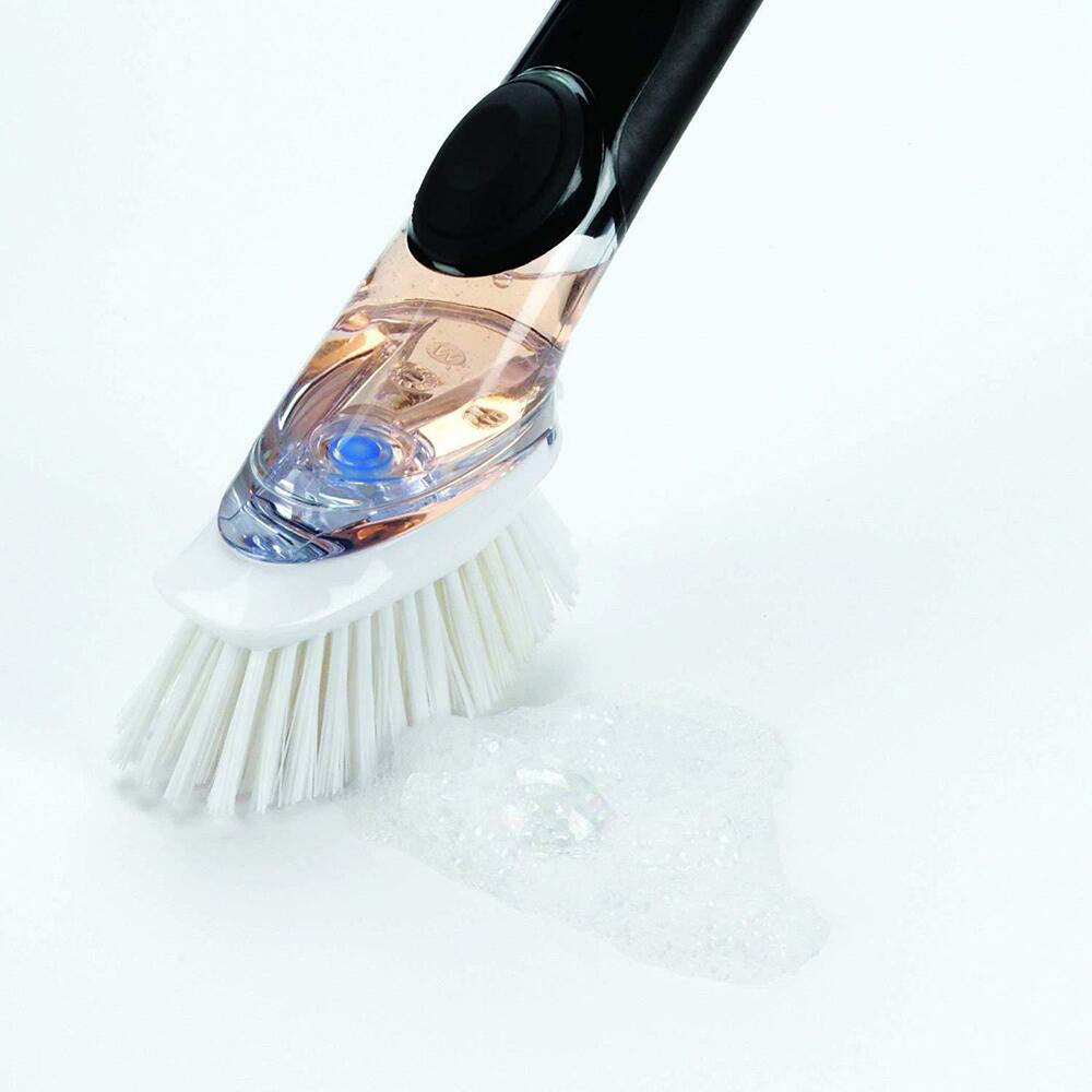 Image - OXO Good Grips Soap Dispensing Dish Brush, Black/Clear