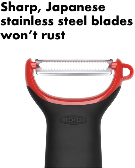Image - OXO Good Grips Serrated Prep Peeler, Black