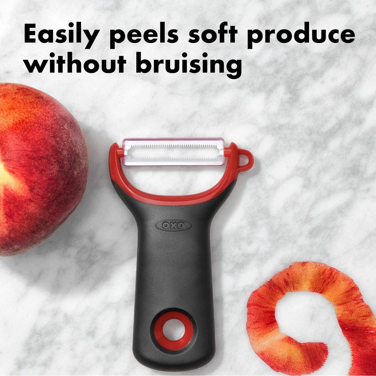 Image - OXO Good Grips Serrated Prep Peeler, Black