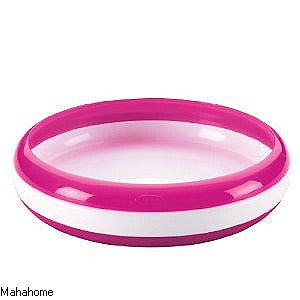 Image - OXO TOT Training Plate with Removable Ring, Pink