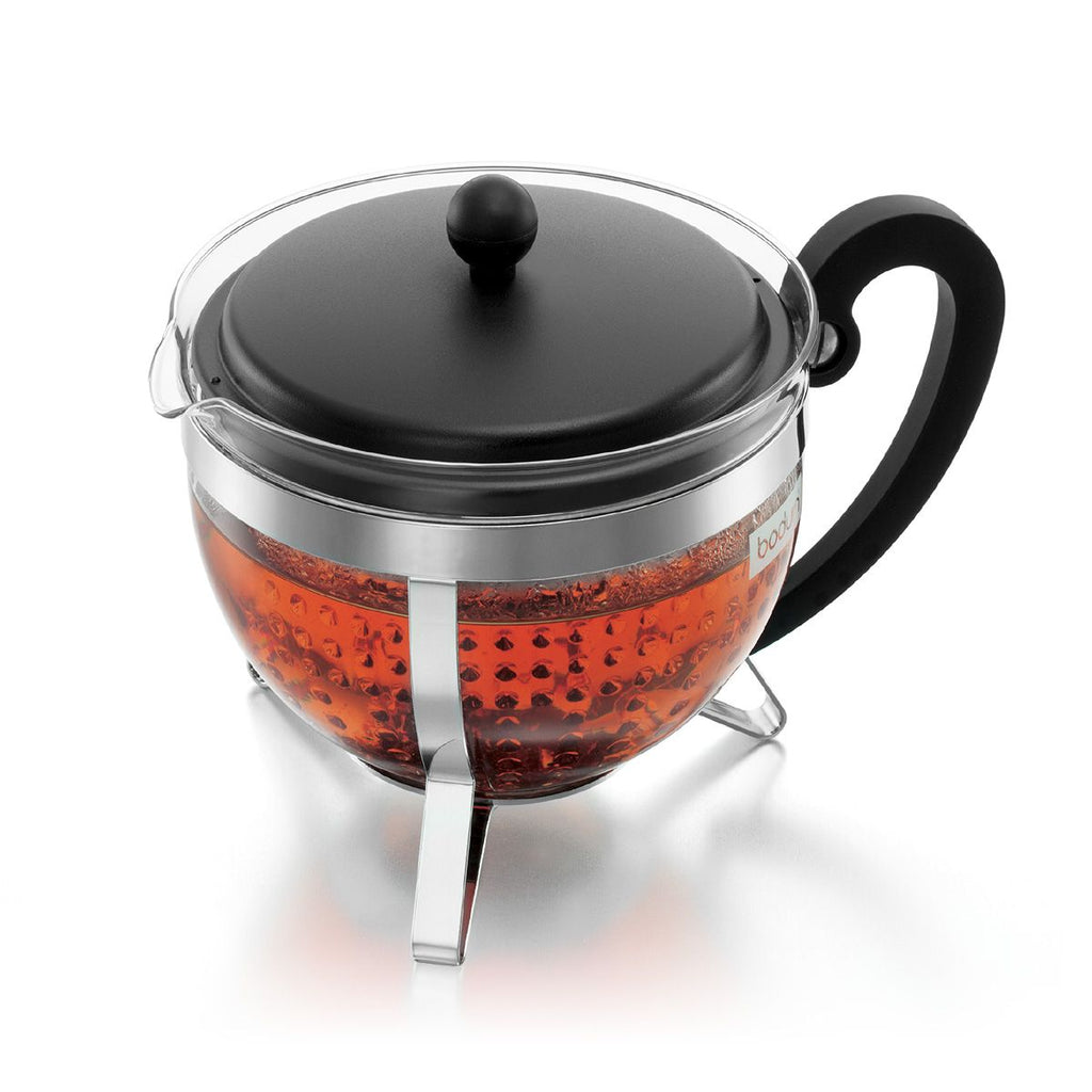 Image - Bodum CHAMBORD Tea pot, 1.3L, 44oz with Coloured Plastic Lid, Handle and Knob, Transparent Filter