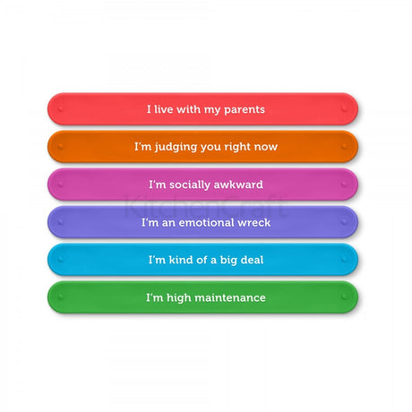 Image - Kitchen Craft Fred Slap Happy Slap Bracelet Drink Markers, Blue