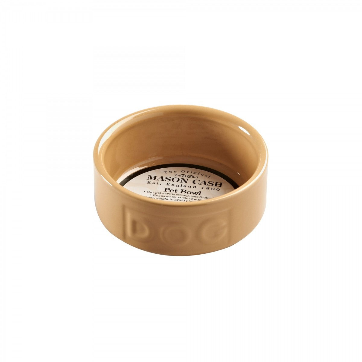 Mason Cash Lettered Dog Bowl, 13cm, Cane