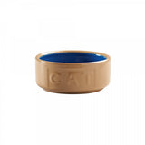 Mason Cash Lettered Cat Bowl, Cane & Blue, 13cm