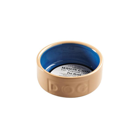 Mason Cash Lettered Dog Bowl, Cane & Blue, 13cm