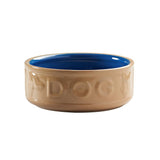 Mason Cash Lettered Dog Bowl, Cane & Blue, 18cm