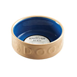Mason Cash Lettered Dog Bowl, Cane & Blue, 18cm