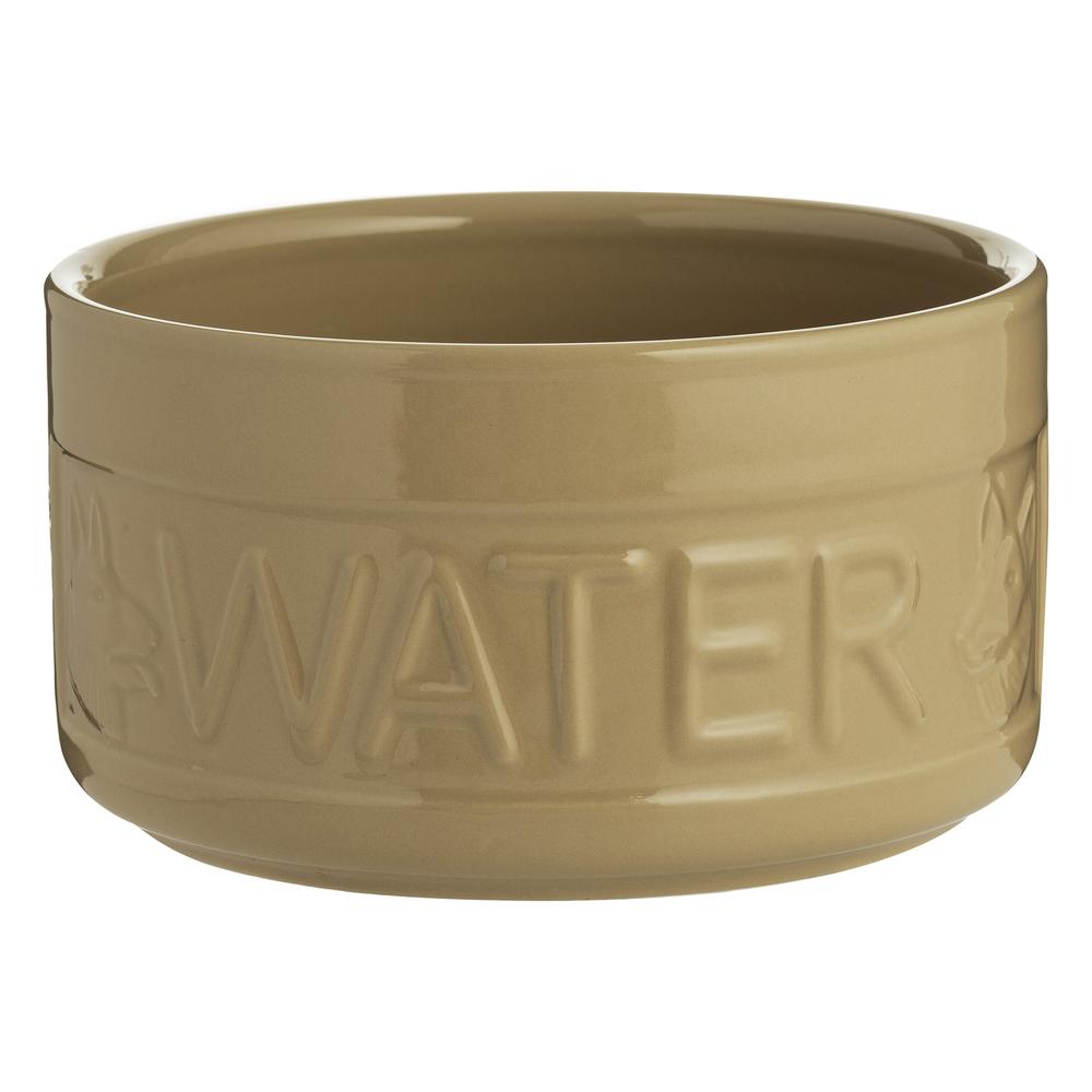 Image - Mason Cash Cane Lettered Dog Water Bowl, 20cm, Brown