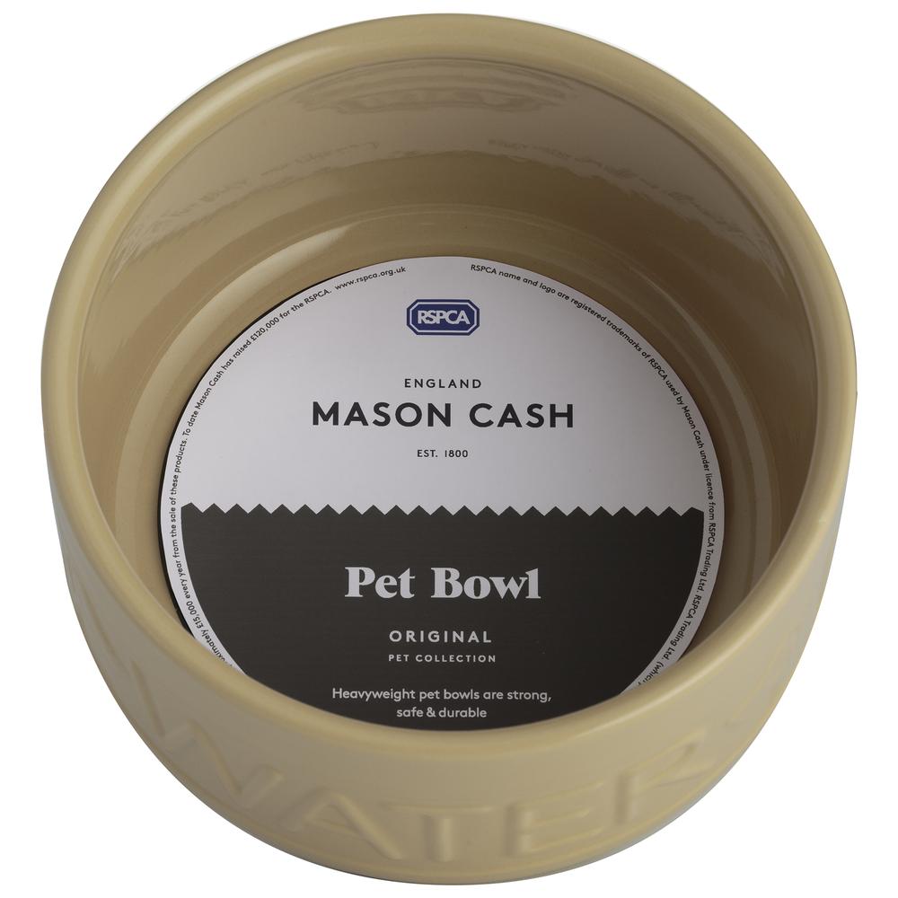 Mason Cash Cane Lettered Dog Water Bowl, 20cm, Brown