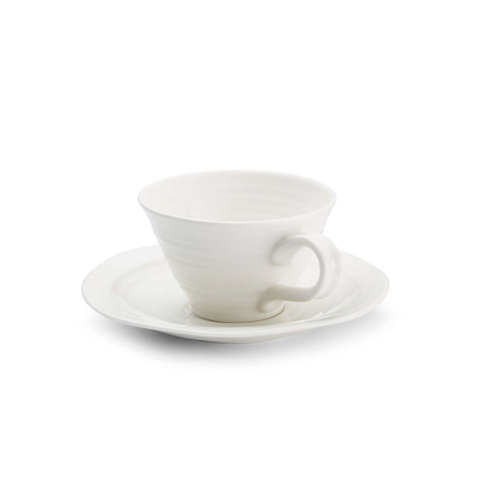 Image - Portmeirion Sophie Conran White Tea Cup And Saucer Set Of 4