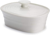 Portmeirion Sophie Conran Covered Porcelain Butter Dish, White