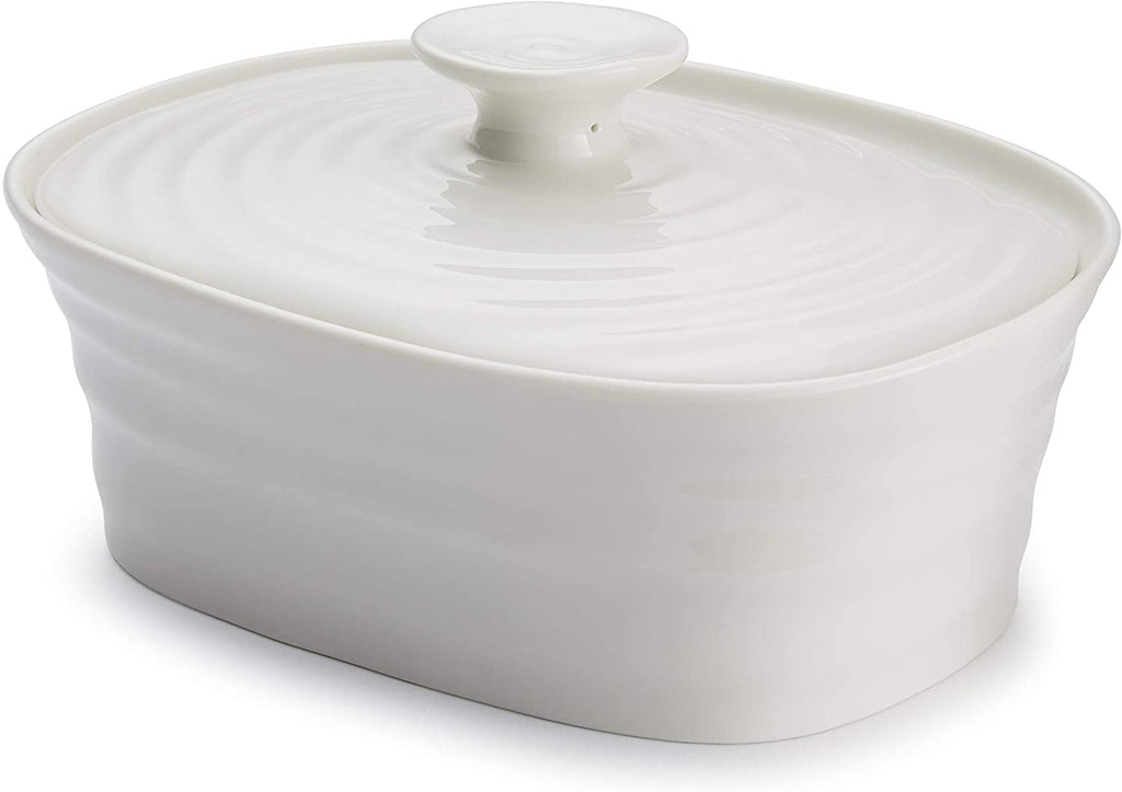 Image - Portmeirion Sophie Conran White Covered Butter Dish