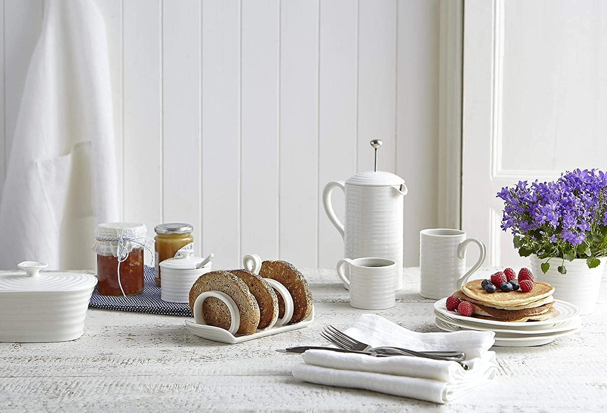 Portmeirion Sophie Conran Covered Porcelain Butter Dish, White