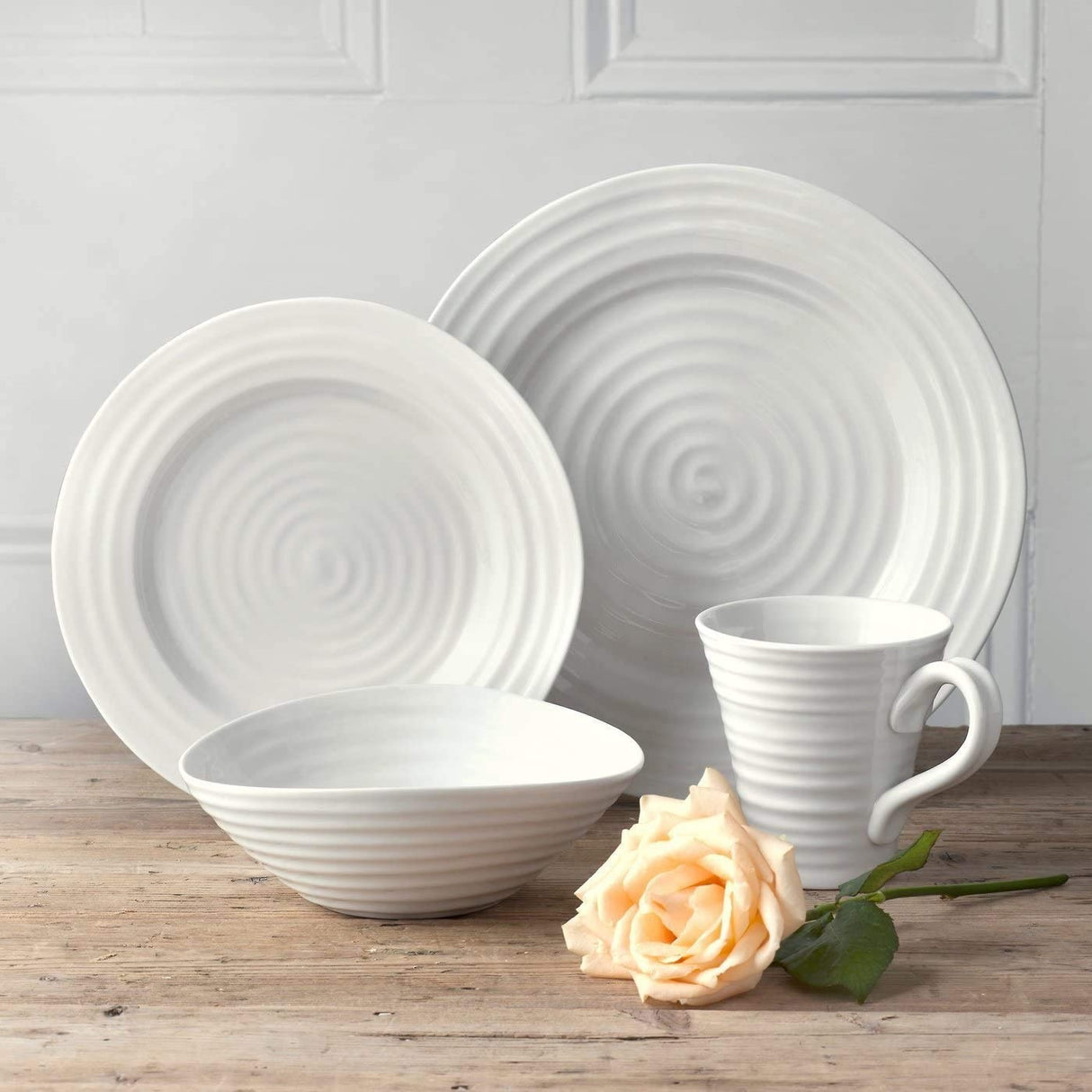 Portmeirion Sophie Conran Porcelain Place Setting, 4 Piece, White