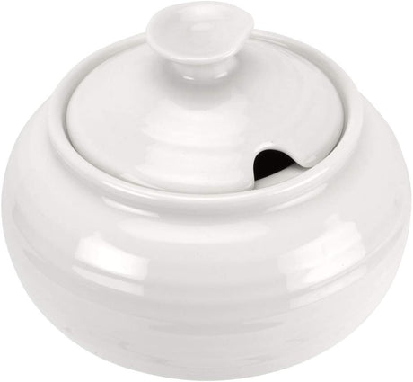 Portmeirion Sophie Conran Porcelain Covered Sugar Bowl, White