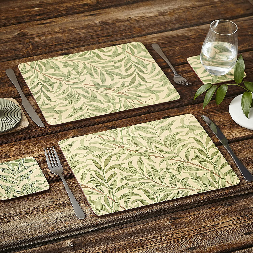 Image - Pimpernel Morris & Co. Willow Bough Green Placemats Set Of 6