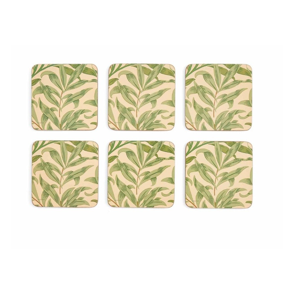 Image - Pimpernel Morris & Co. Willow Bough Green Coasters Set Of 6