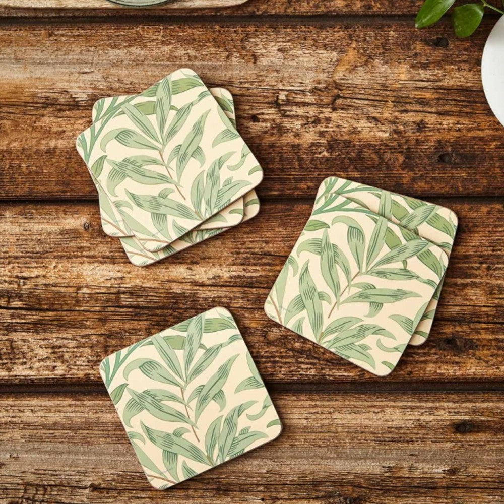 Image - Pimpernel Morris & Co. Willow Bough Green Coasters Set Of 6