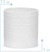 Portmeirion Sophie Conran Porcelain Large Oval Utensil Jar, White