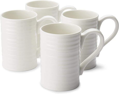 Portmeirion Sophie Conran Porcelain Tall Mug, Set Of 4, White