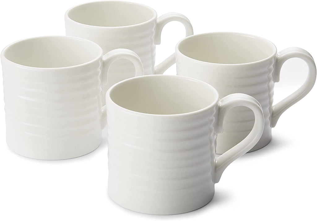 Portmeirion Sophie Conran Short Mug, Set Of 4, White