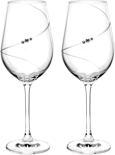 Portmeirion Pimpernel Auris Crystal Red Wine Glass, Set Of 2