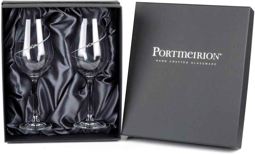 Portmeirion Pimpernel Auris Crystal Red Wine Glass, Set Of 2