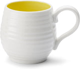 Portmeirion Sophie Conran Porcelain Honey Pot Barrel Mug, 10oz, Set Of 4, Sunshine