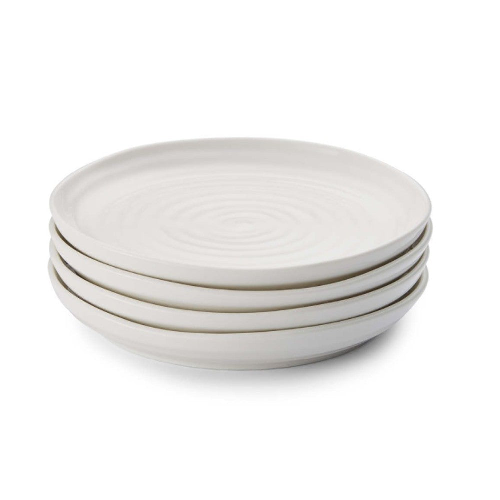 Portmeirion Sophie Conran Porcelain Coupe Plate, Set of 4, 6.5 Inch, White